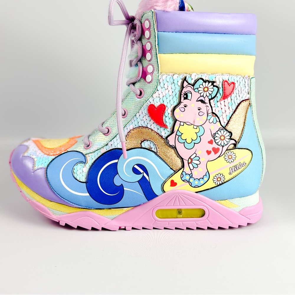 Irregular Choice Surf’s Up Sneakers | Hippo Pastel Boots | Size 38 | - Picture 3 of 8
